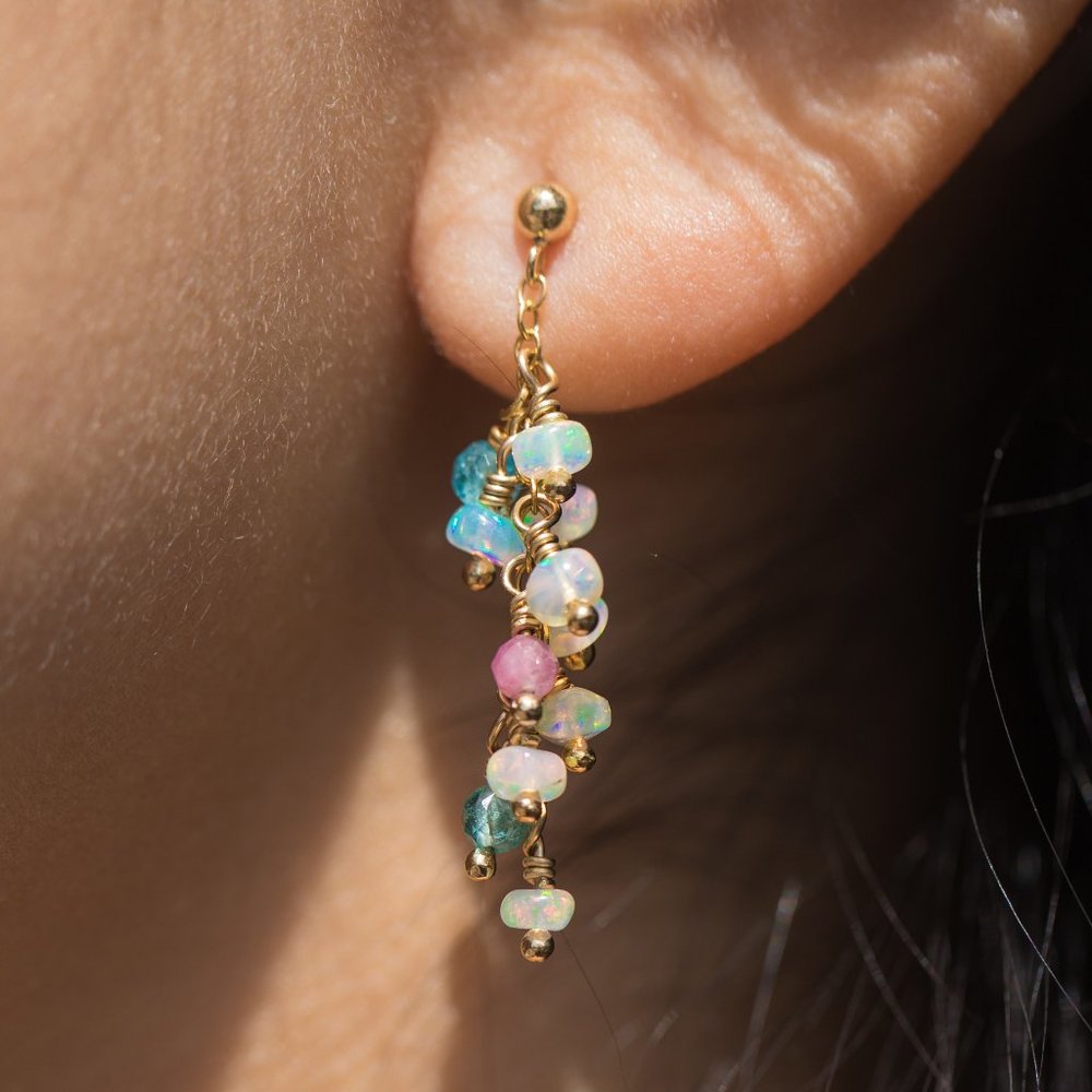 Gold-Filled Cluster Earrings